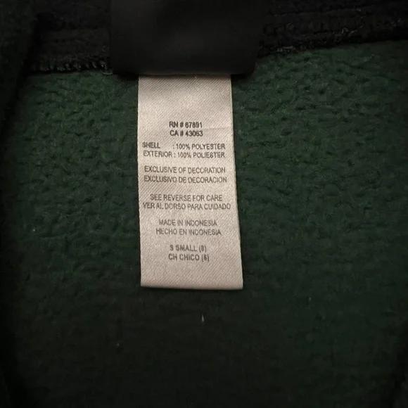 NFL New York Jets Reebok Fleece 1-4 Zip Pullover Jacket Youth Size 8 VTG - Picture 5 of 10